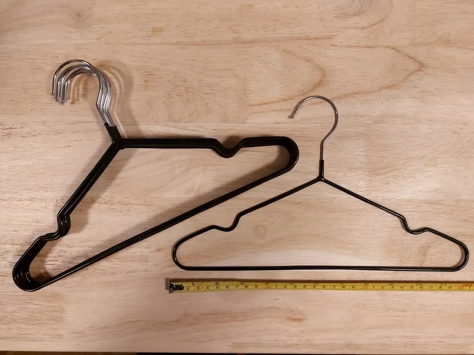 Set of Premium Rubberized Non-Slip Metal Clothes Hangers (24) image indicator(2)