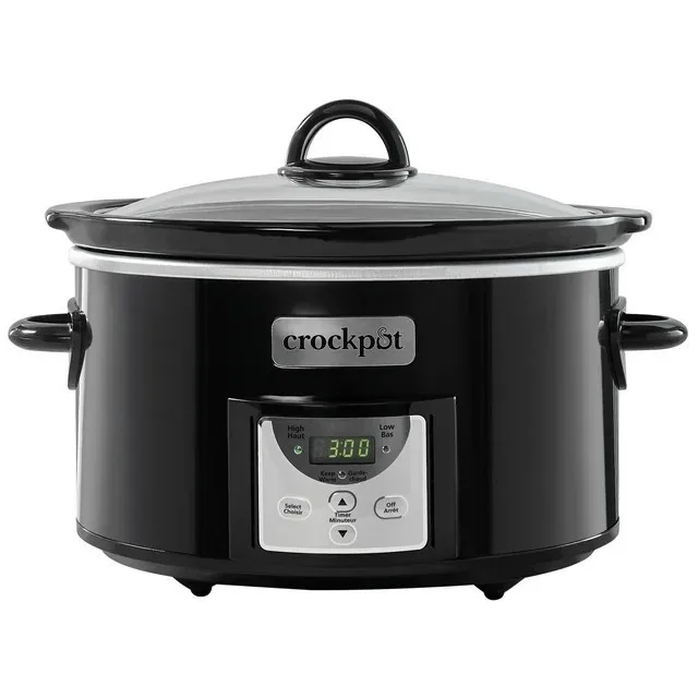 Crock-Pot 4-Quart Digital Countdown Slow Cooker, Black, 3.78L image indicator(2)