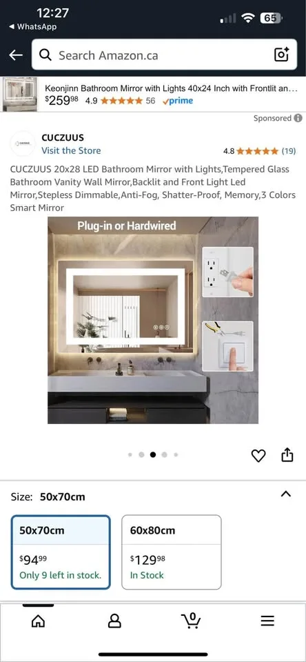 Bathroom mirror image indicator(6)