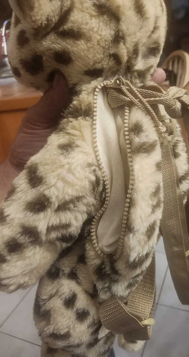 Leopard Plush Backpack image indicator(4)