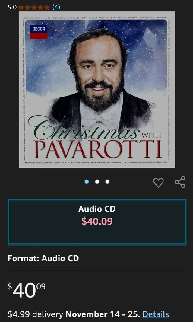 Decca Christmas with Pavarotti CD image indicator(5)