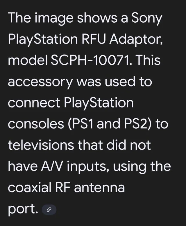 Sony PlayStation RFU Adaptor image indicator(3)