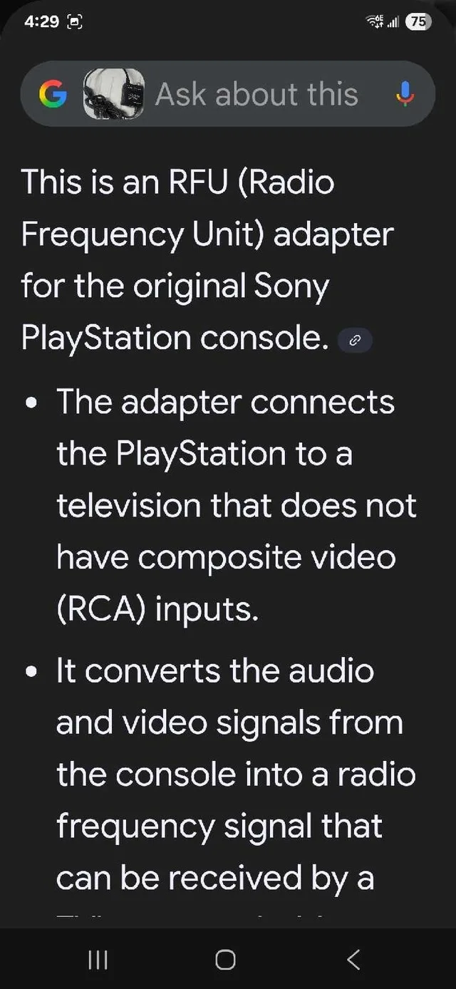 Sony PlayStation RFU Adaptor image indicator(4)