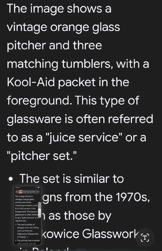 Orange Glass Pitcher Set image indicator(4)