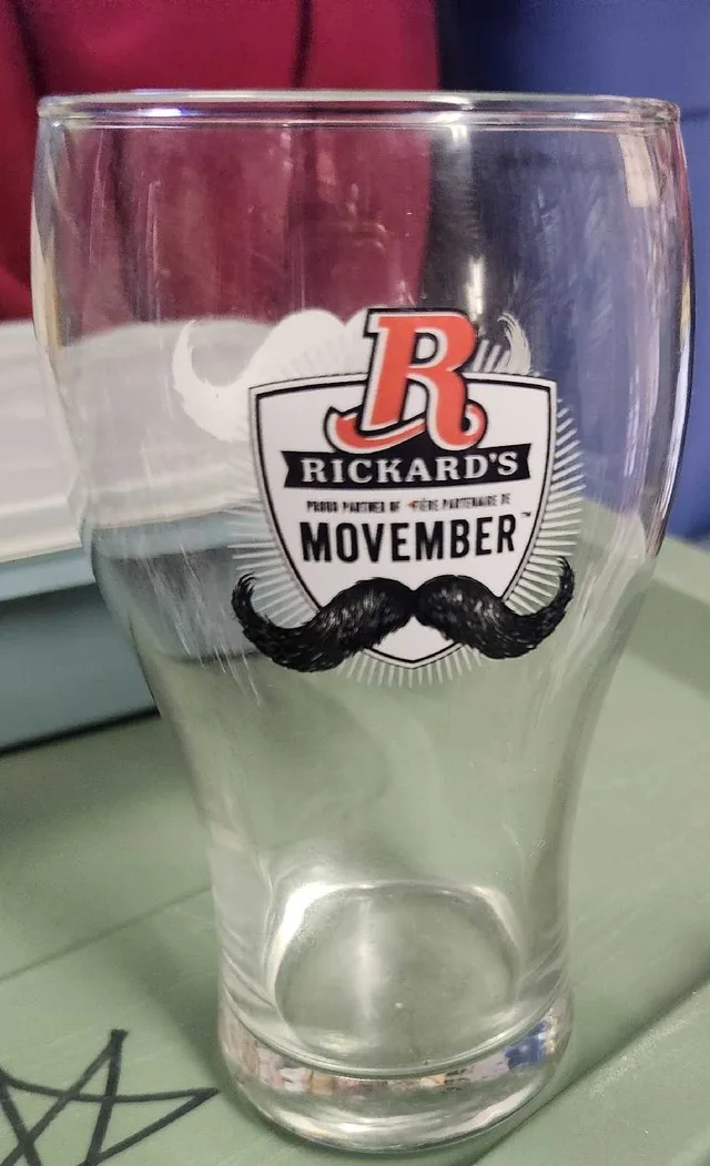 Rickard's Movember Beer Glass