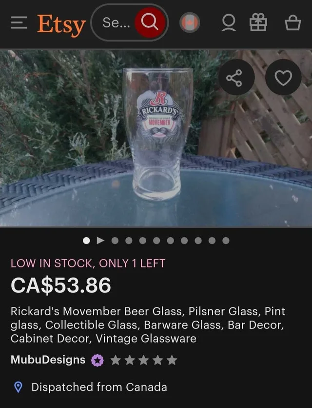 Rickard's Movember Beer Glass image indicator(3)