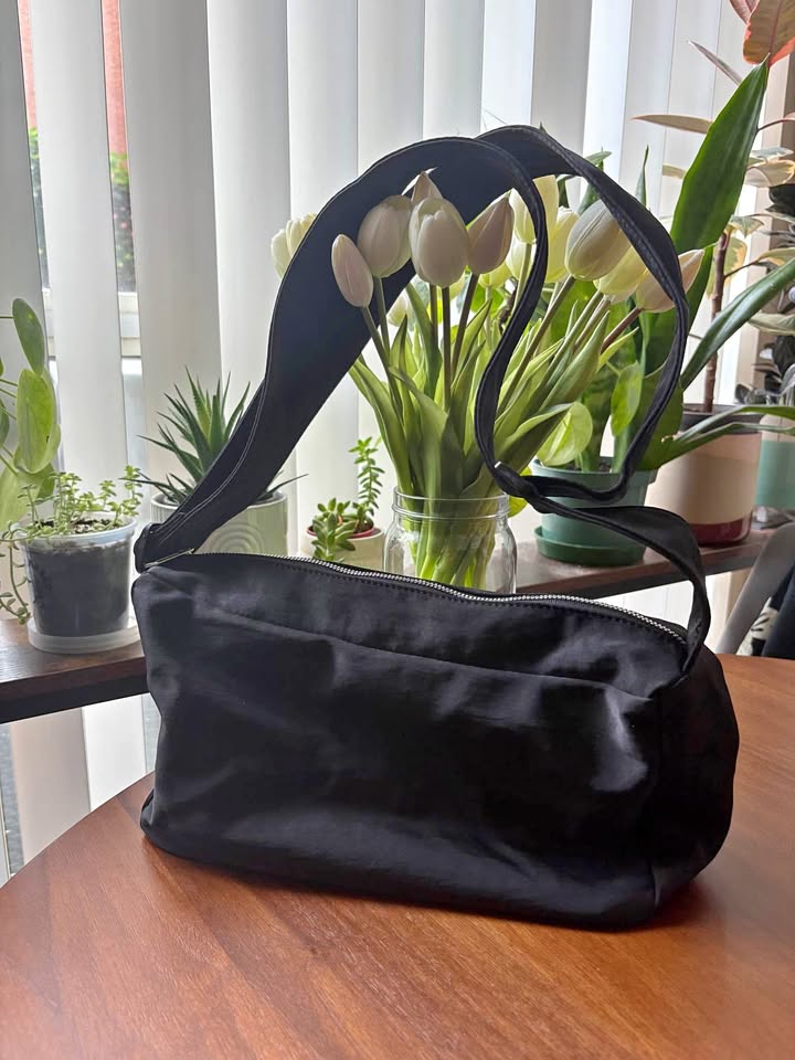 Black Soft Shell Cross Body Bag