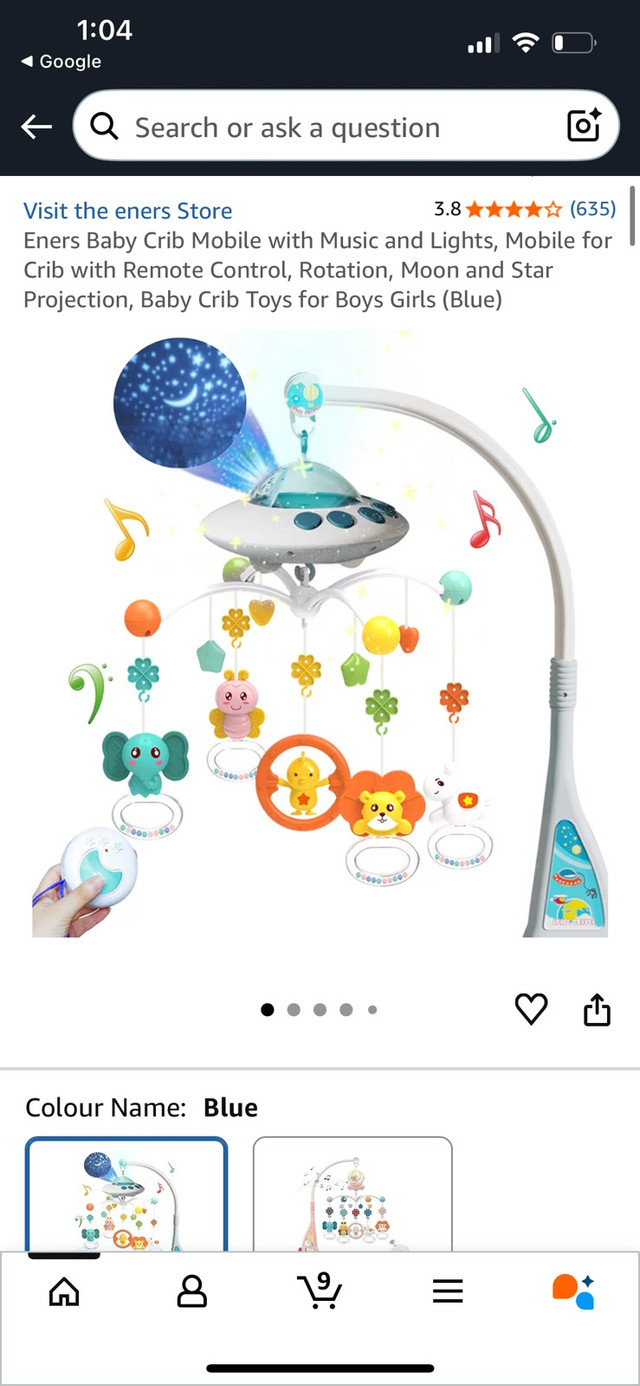 Baby crib mobile with music and light - photo 2