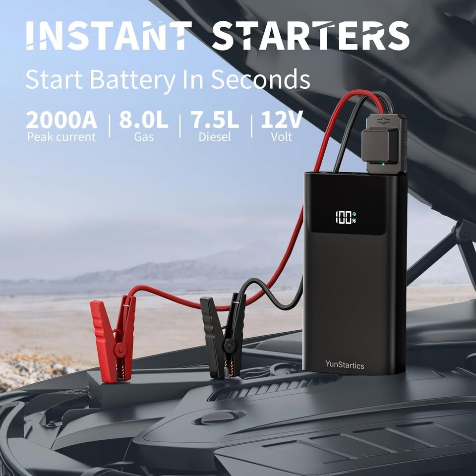 Portable Car Jump Starter – Peak Power Bank & LED Flashlight - photo 2