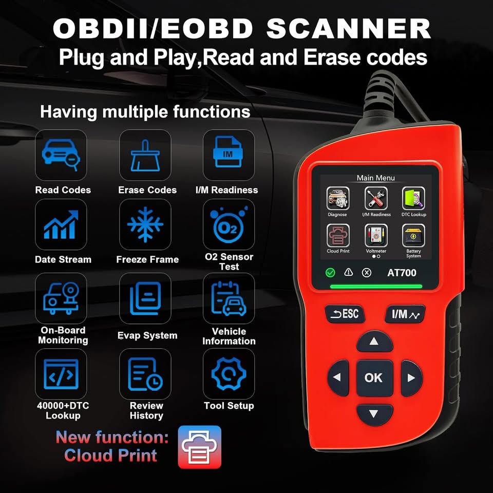 ZOFAZ AT700 OBD2 Scanner – Professional Car Diagnostic Tool - photo 2
