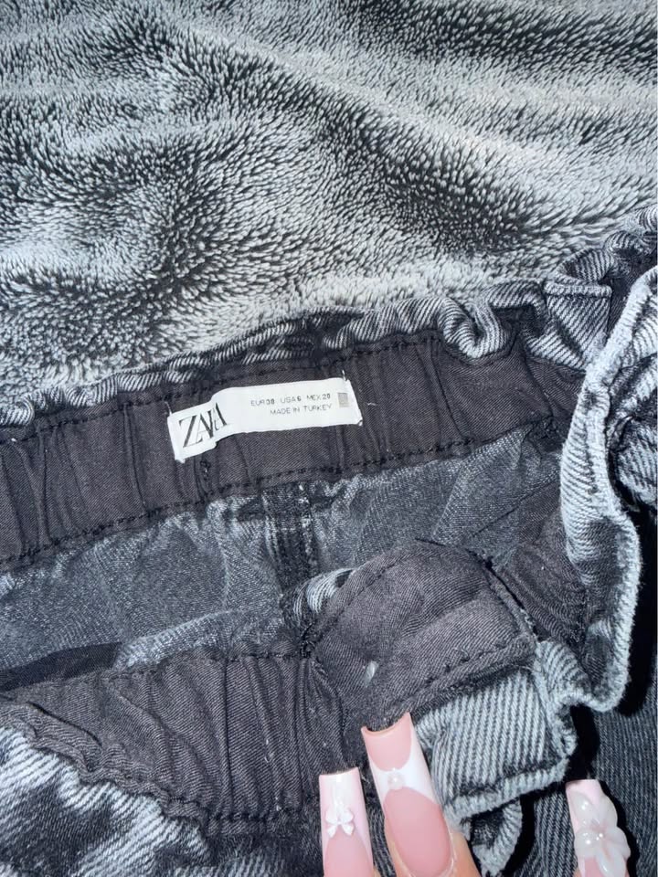 Black zara wide leg jeans - photo 2