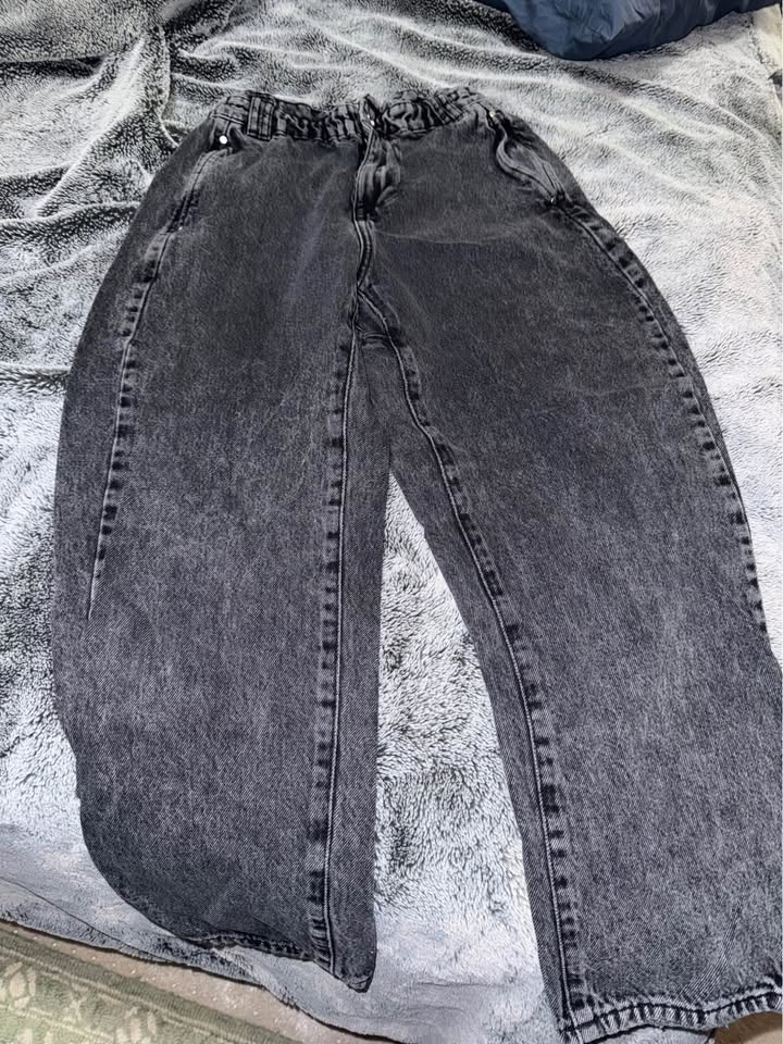 Black zara wide leg jeans - photo 3