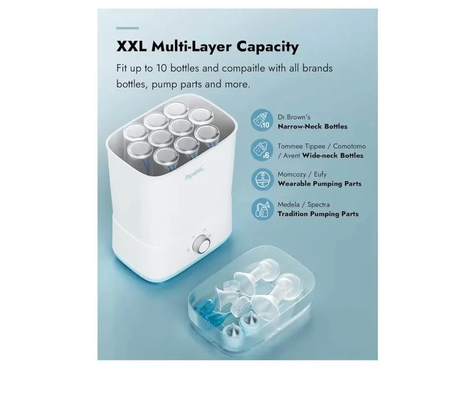 Papablic bottle sterilizer and dryer: holds 10 bottles image indicator(7)