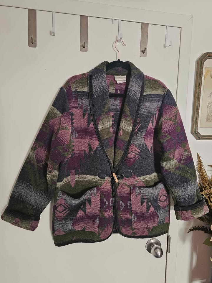 Mens S Vintage Southwestern Aztec Pattern Mens Coat - photo 2