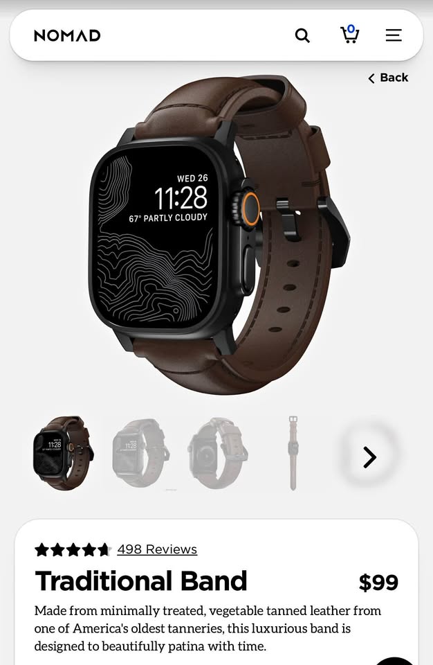 Nomad Apple Watch Strap - 44mm Watch
