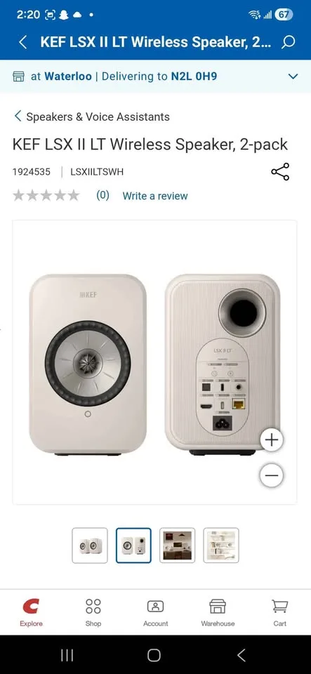 KEF LSX II LT Wireless Speaker, 2-pack, white Brand new image indicator(2)