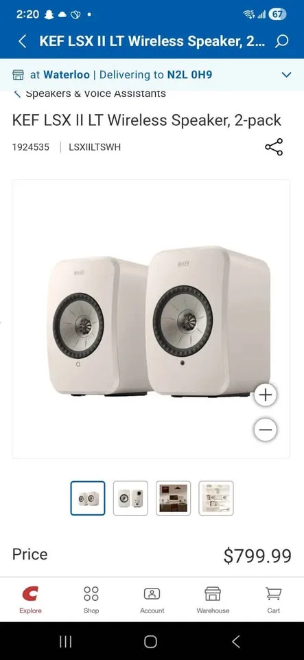 KEF LSX II LT Wireless Speaker, 2-pack, white Brand new image indicator(3)