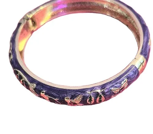 Purple hinged flower bracelet image indicator(2)