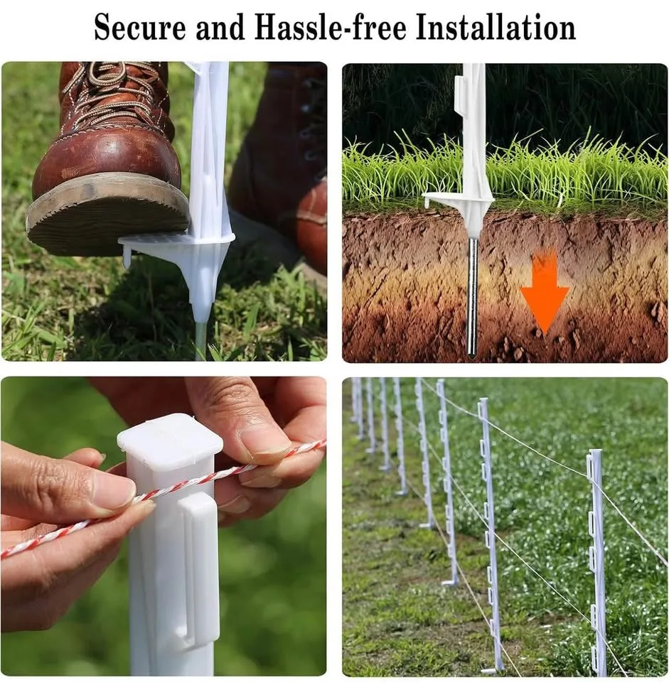 Zoiut 50 Pack Fence Posts,48 Inch/4FT image indicator(4)