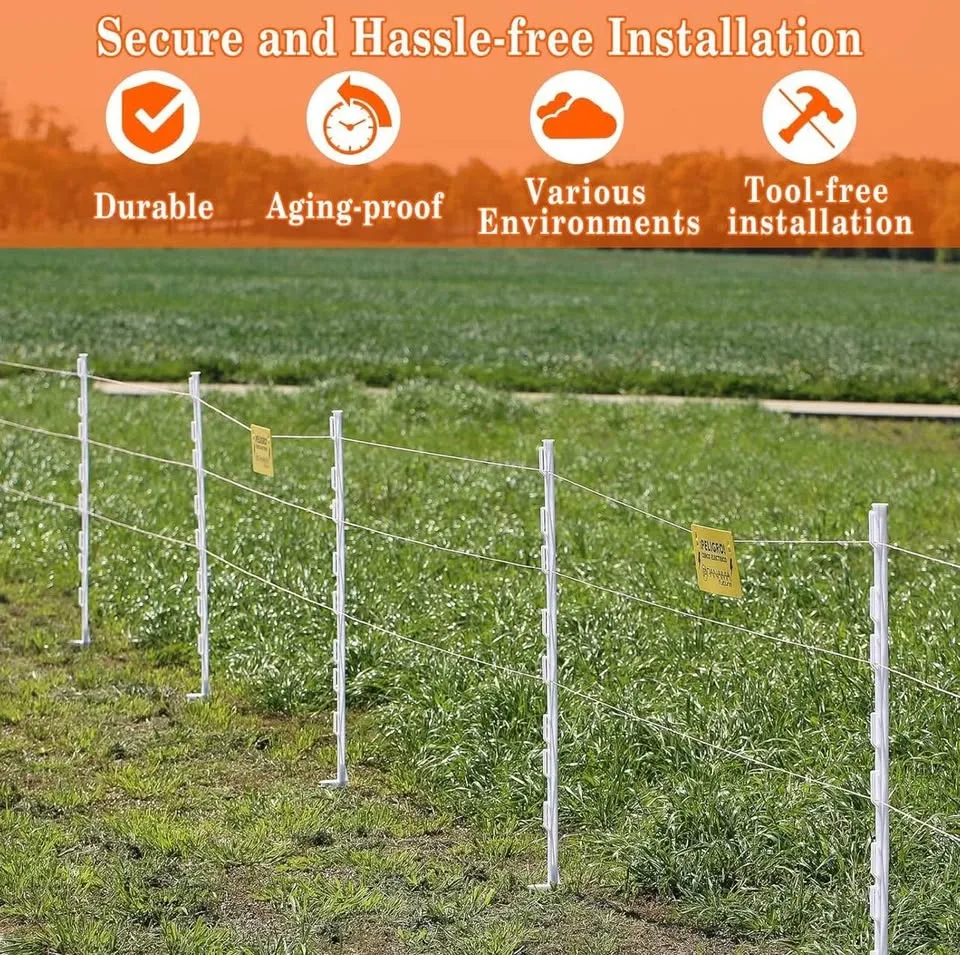 Zoiut 50 Pack Fence Posts,48 Inch/4FT image indicator(6)