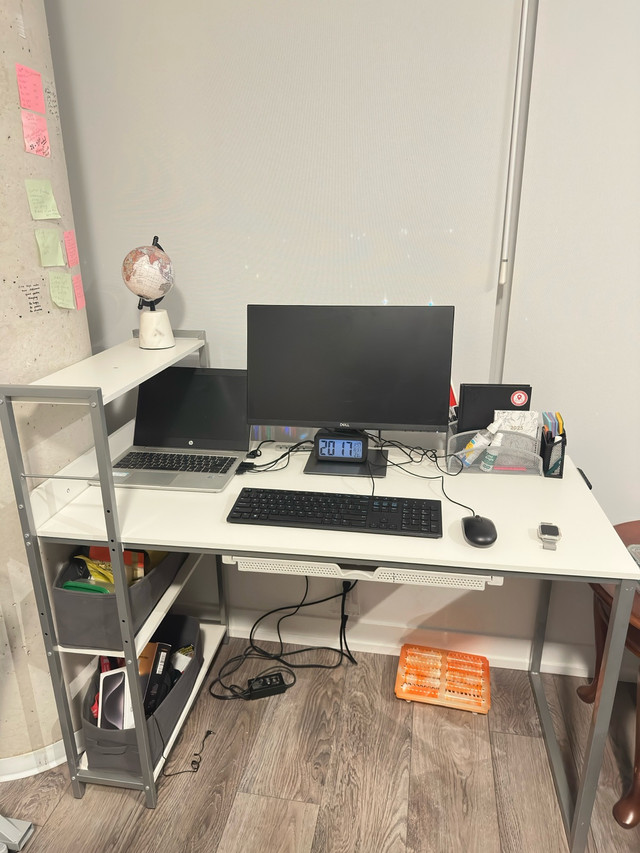 Moving Out Sale – Modern Study / Office Desk with Shelf & Drawer - photo 4