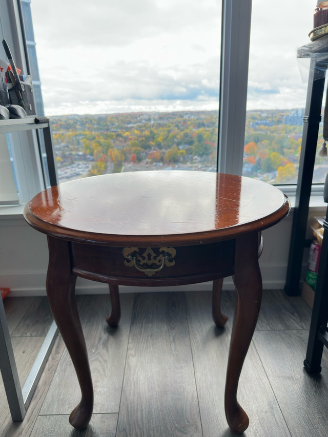 Vintage Solid Wood Table & Footrest Set - photo 2