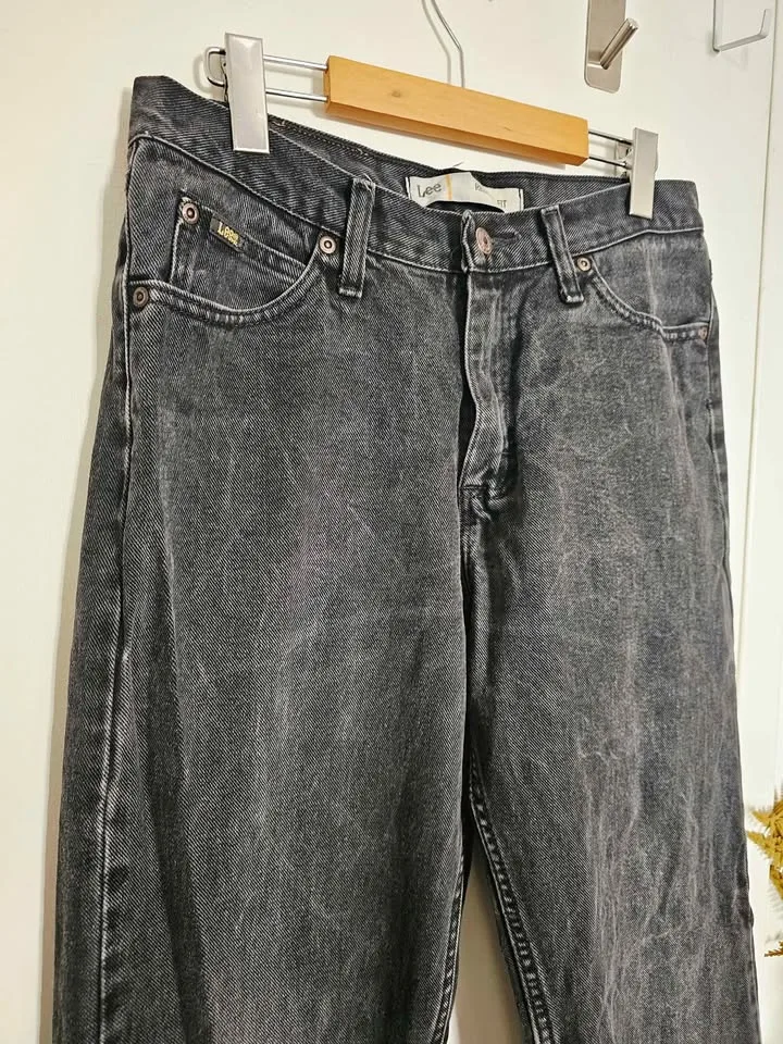 Vintage 90s Lee 31x30 Relaxed Fit Washed Black Denim Mens Jeans image indicator(6)