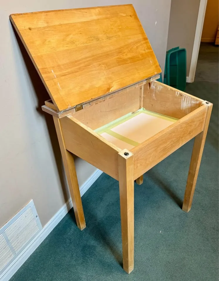 Lift Top School Desk Antique image indicator(3)