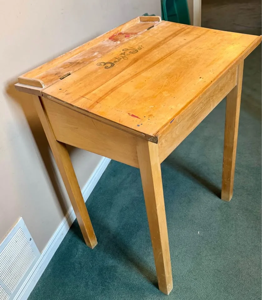 Lift Top School Desk Antique image indicator(4)