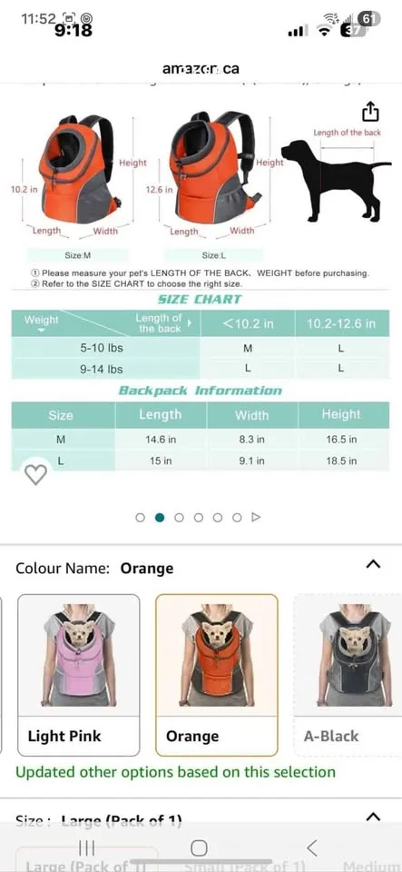 Brand new dogpack carrier jacket image indicator(3)