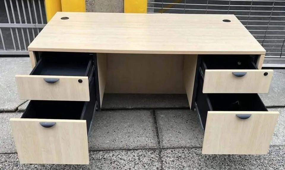 Maple finished executive office desk image indicator(2)