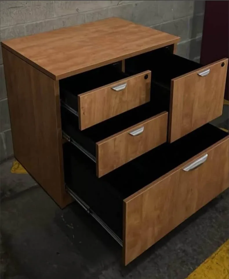 Honey Maple Four Drawer Office Cabinet image indicator(2)