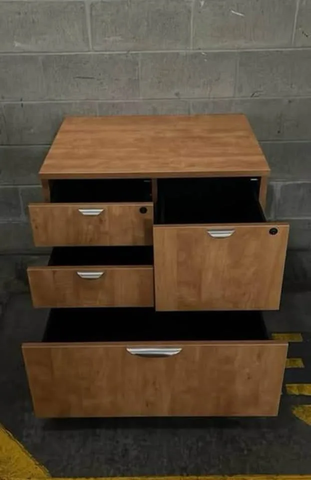 Honey Maple Four Drawer Office Cabinet image indicator(3)