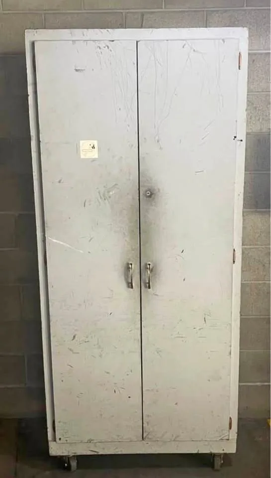 Wooden Storage Locker on Wheels