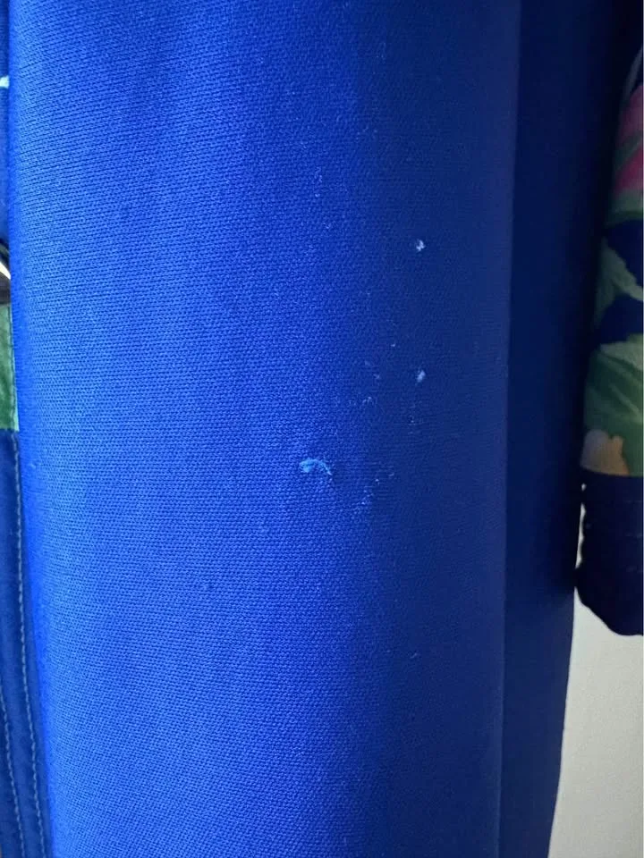 Vintage Blue Maxi Floral Robe image indicator(4)