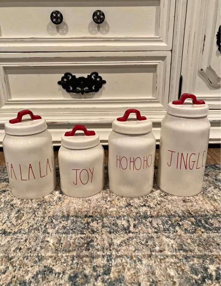 Rae Dunn Christmas Canister set - see description