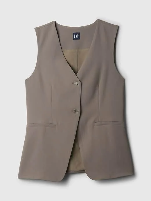 BNWT Gap Longline Twill Vest - Size M image indicator(2)