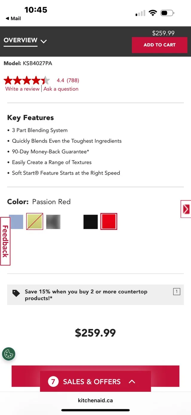 Kitchen Aid Blender image indicator(2)