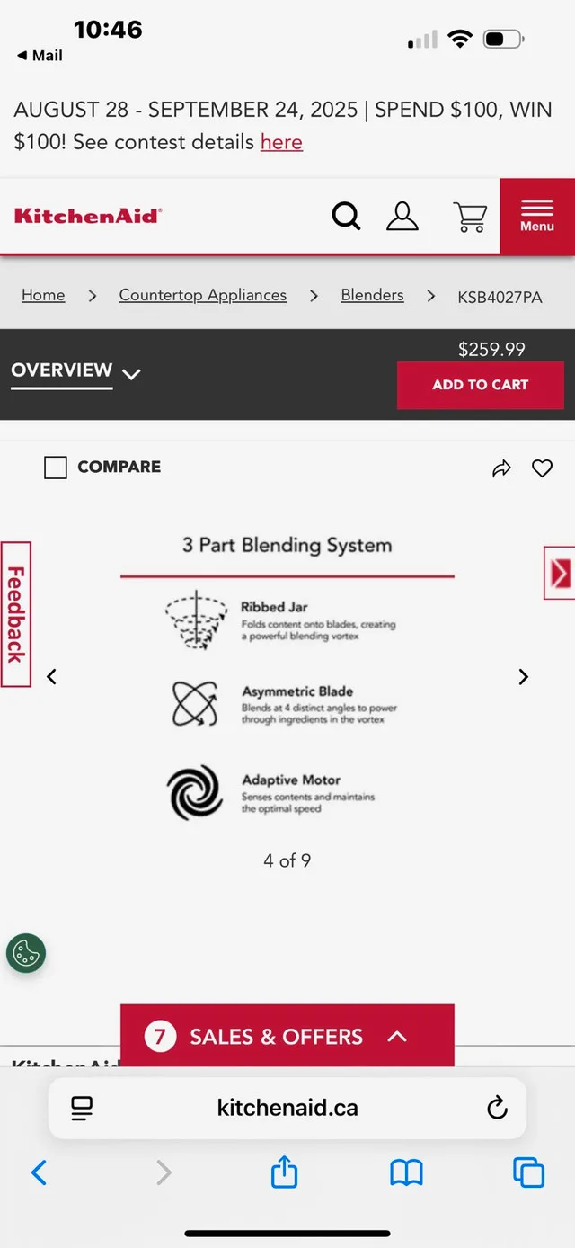 Kitchen Aid Blender image indicator(3)