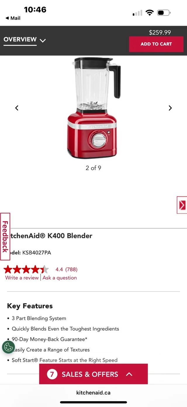 Kitchen Aid Blender image indicator(4)