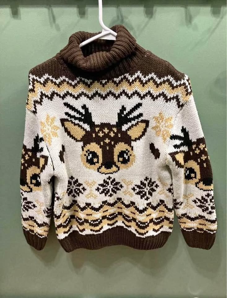 Girls Christmas Sweater (Urban Planet) - Size 10/12