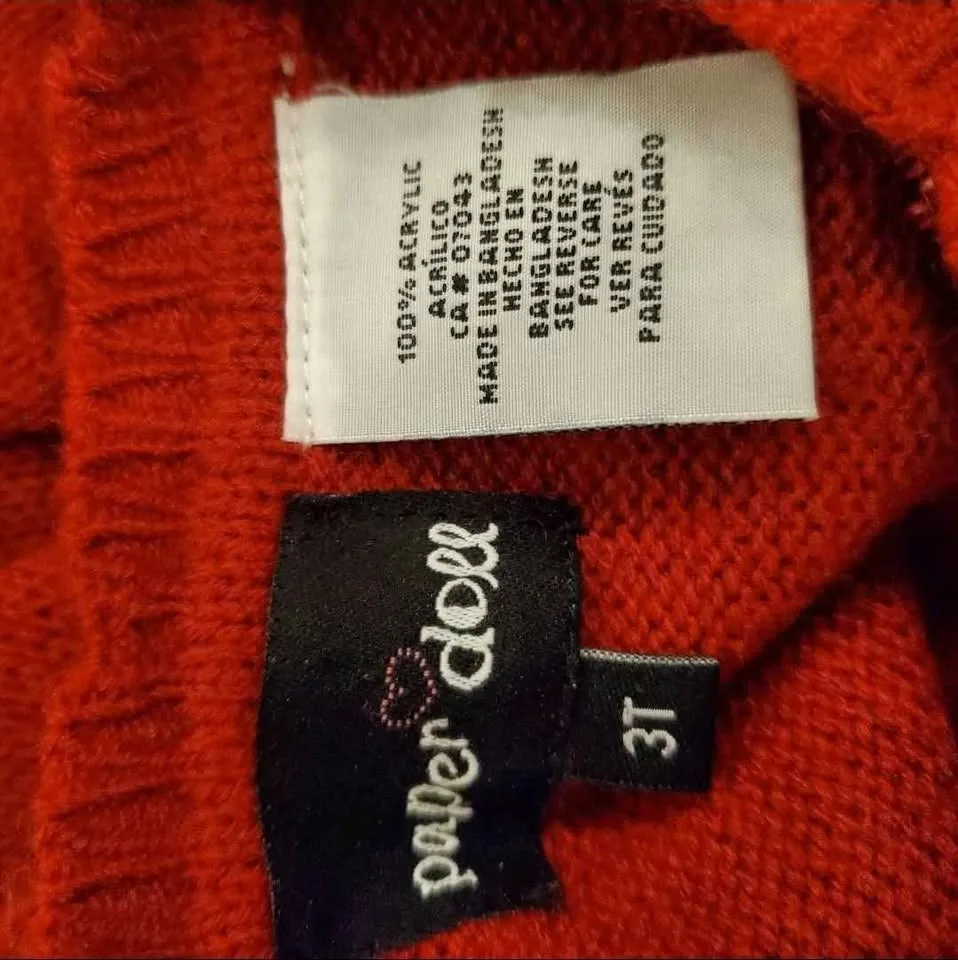 EUC Toddler Christmas Sweater Dress - 3T image indicator(3)