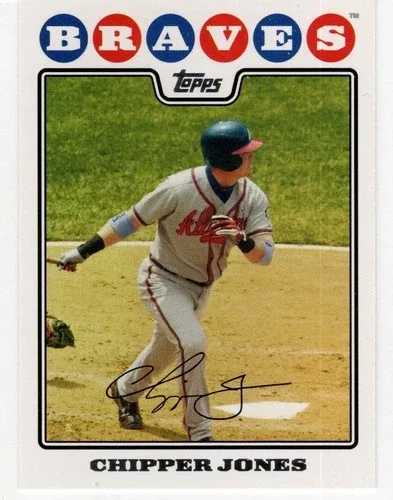 2008 Topps #500 Chipper Jones Atlanta Braves thumbnail