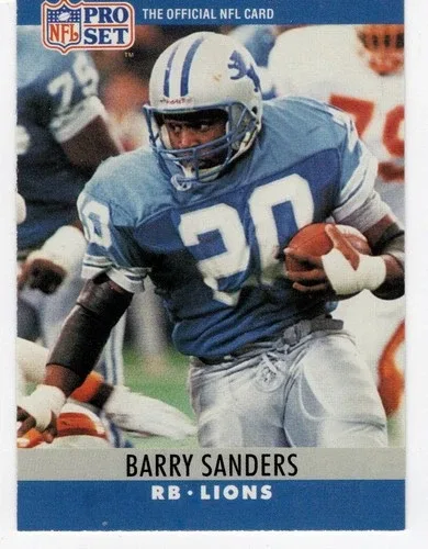 1990 Pro Set #102 Barry Sanders Detroit Lions Football Card thumbnail