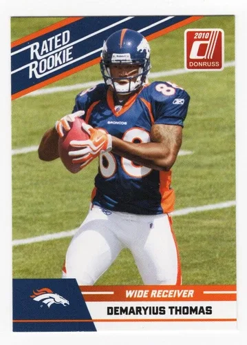 2010 Donruss Demaryius Thomas Rated Rookie Denver Broncos RC #27 thumbnail