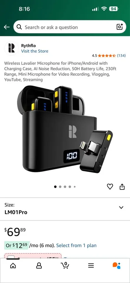 Rythflo Wireless Lavalier Microphone image indicator(4)