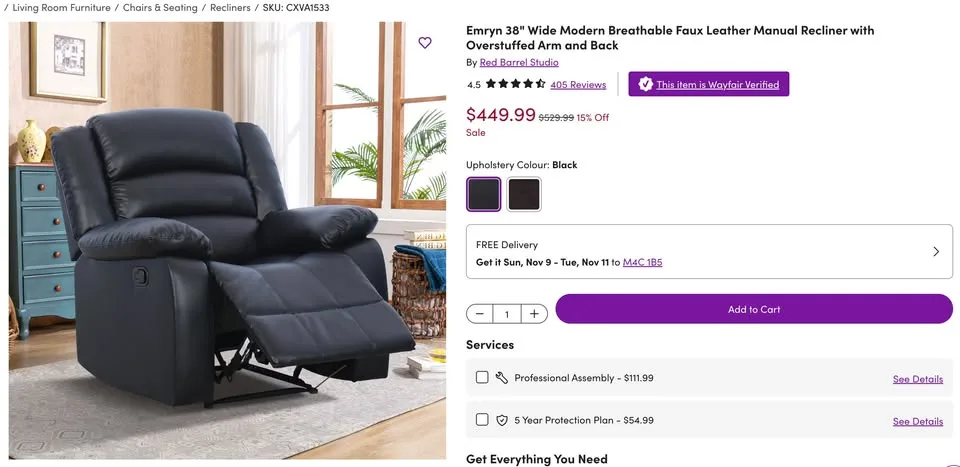 Leather Manual Recliner image indicator(4)