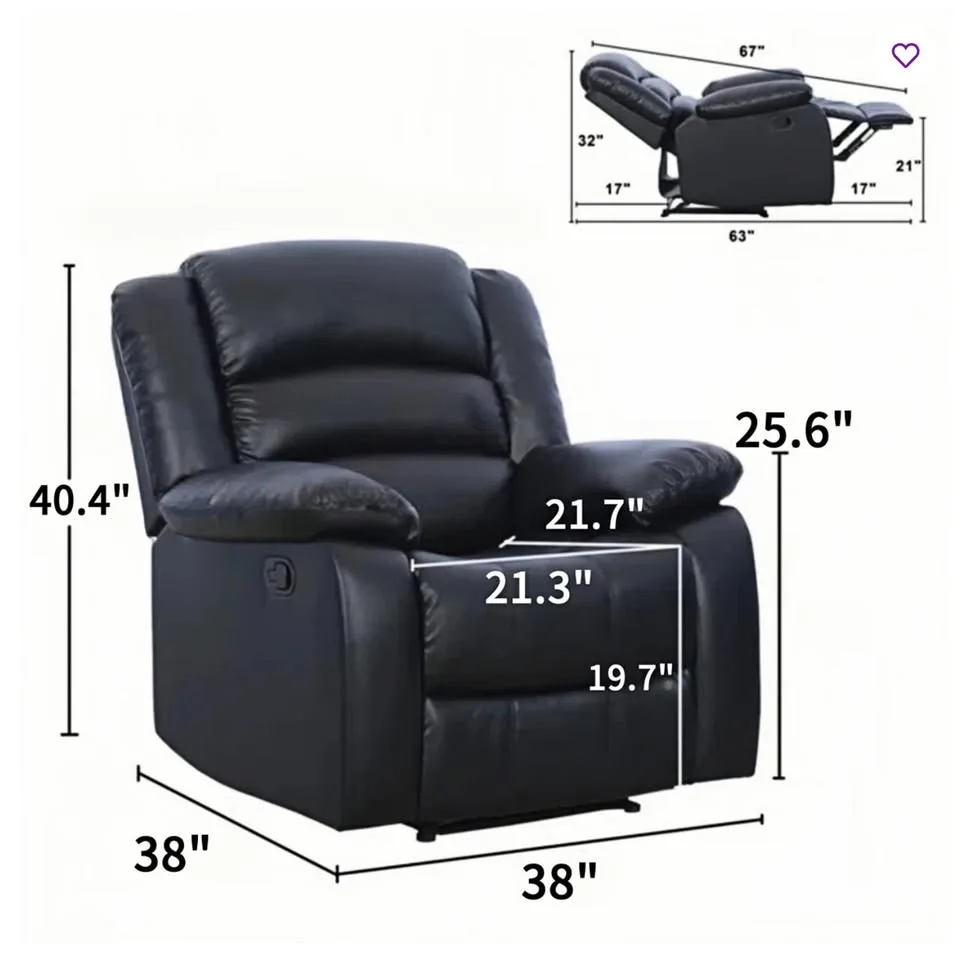 Leather Manual Recliner image indicator(5)