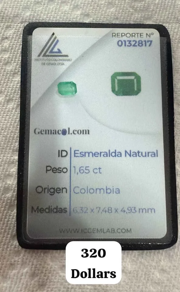 Smeralds and certificate colombia gold image indicator(9)