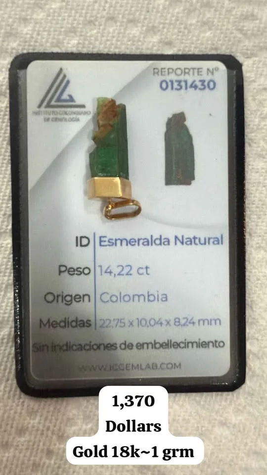 Smeralds and certificate colombia gold image indicator(10)